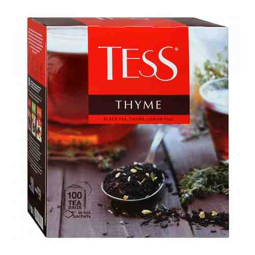 Чай Tess Thyme черный с чабрецом и цедрой лимона 100 пакетиков по 1.5 г арт. 3310221