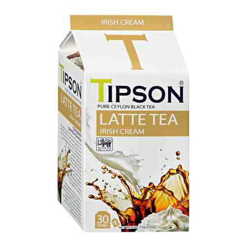 Чай Tipson Латте чай Ирландские сливки черный 30 пакетиков по 2.5 г арт. 3471452