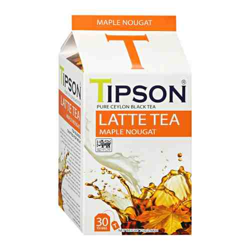Чай Tipson Латте чай Кленовая нуга черный 30 пакетиков по 2.5 г арт. 3471453