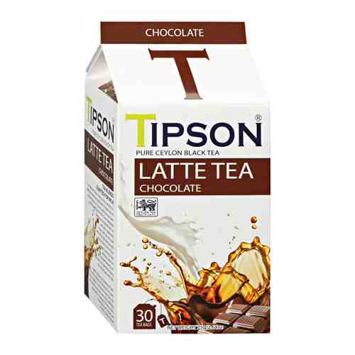 Чай Tipson Латте чай Шоколад черный 30 пакетиков по 2.5 г арт. 3471469