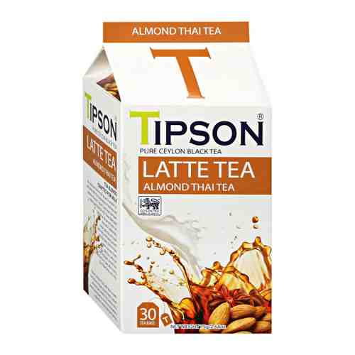 Чай Tipson Латте чай Тайский миндальный чай черный 30 пакетиков по 2.5 г арт. 3471463
