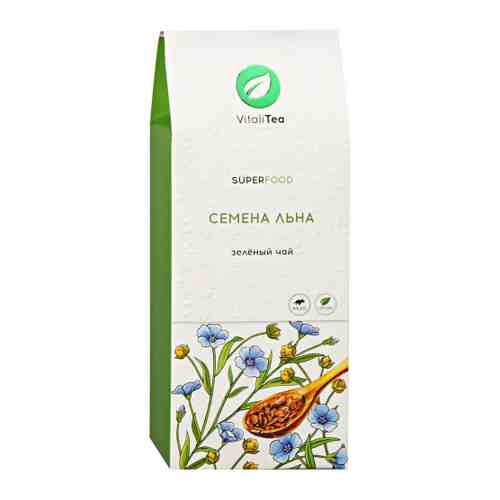 Чай VitaliTea Семена льна зеленый крупнолистовой 100 г арт. 3447061