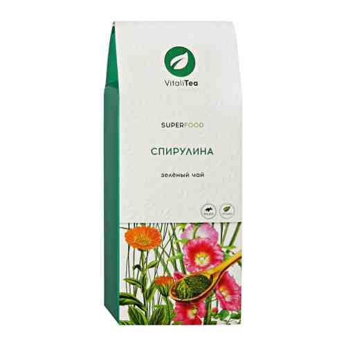 Чай VitaliTea Спирулина зеленый крупнолистовой 100 г арт. 3447062