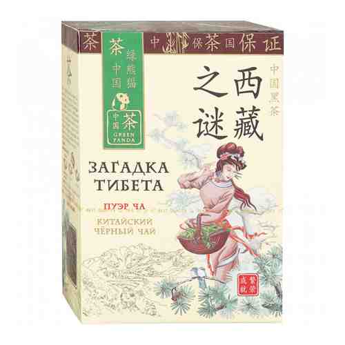 Чай Зеленая Панда Загадка Тибета Пуэр Ча черный крупнолистовой 100 г арт. 3377029