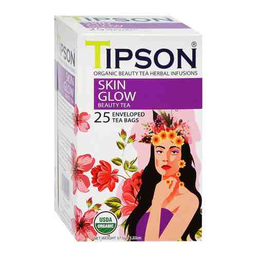 Чай зеленый Tipson Beauty Tea Skin Glow 25 пакетиков по 1.5 г арт. 3471454