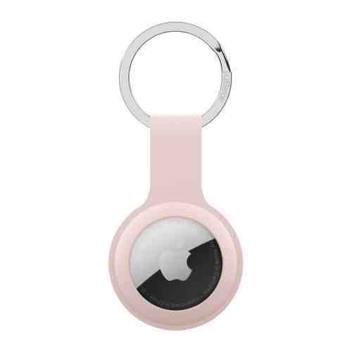 Чехол-брелок uBear Touch Ring Case для AirTag с кольцом-фиксатором soft-touch силикон розовый арт. 3515474