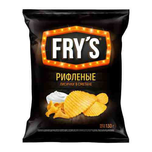 Чипсы Fry’s картофельные рифленые с лисичками в сметане 130 г арт. 3440480