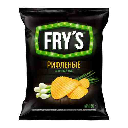 Чипсы Fry’s картофельные рифленые с зеленым луком 130 г арт. 3440479