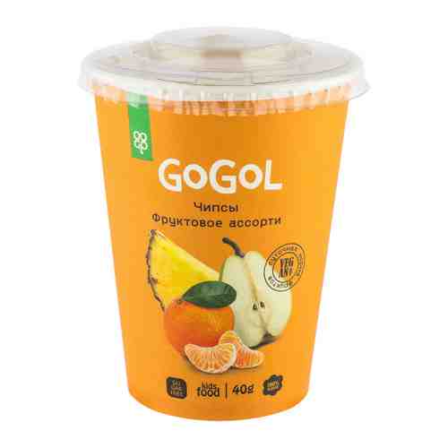 Чипсы Gogol food фруктовое Ассорти мандарин груша и ананас 40 г арт. 3502947