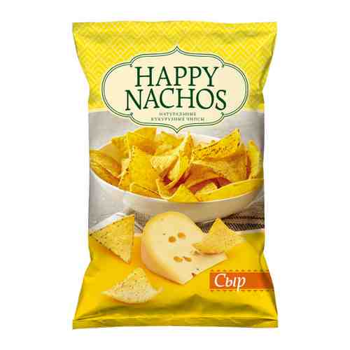Чипсы HAPPY CORN кукурузные Happy Nachos со вкусом Cыра 150 г арт. 3474366