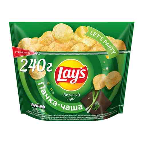 Чипсы Lays картофельные со вкусом молодого зеленого лука 240 г арт. 3336583