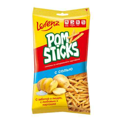Чипсы Lorenz картофельные Pomsticks соломкой с солью 100 г арт. 3209208