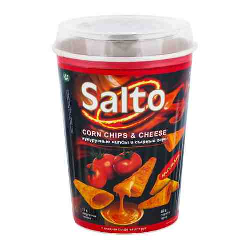 Чипсы Salto кукурузные со томатным вкусом с сырным соусом 75 г/60 г арт. 3393747