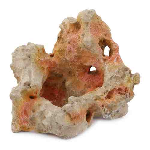 Декорация Aqua Della Rock Камень бежево-оранжевый для аквариума 24x21.5x21.5 см арт. 3458114