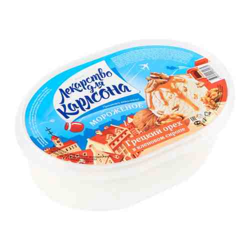 Мороженое Лекарство для Карлсона Грецкий орех в кленовом сиропе ванночка 500 г арт. 3404366