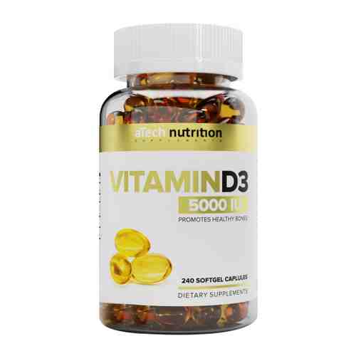 Добавка к пище aTech Vitamin D3 5000 МЕ 700 мг 240 капсул арт. 3520789