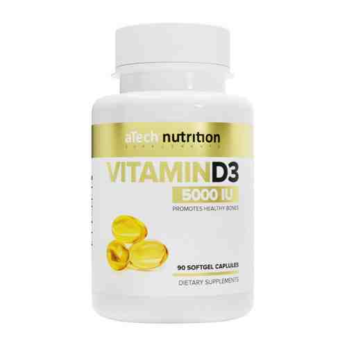 Добавка к пище aTech Vitamin D3 5000 МЕ 700 мг 90 капсул арт. 3520801