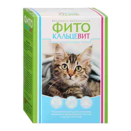 Добавка кормовая Фитокальцевит витаминно-минеральная сухая для кошек 250 г арт. 3496684