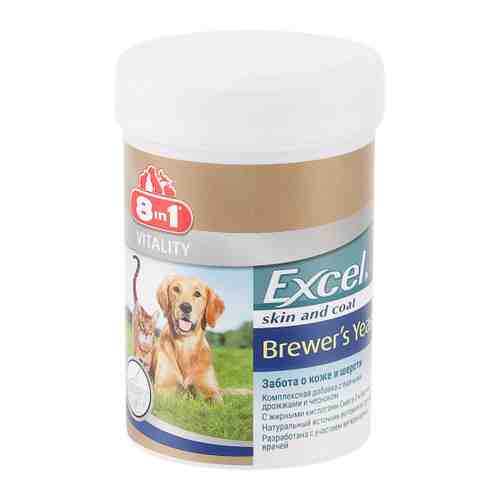 Добавка пищевая 8in1 Excel Пивные дрожжи для собак и кошек 260 таблеток арт. 3416235