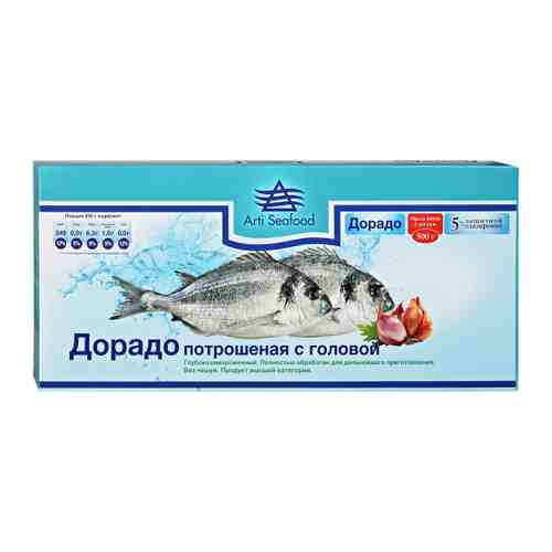 Дорада Arti Seafood потрошеная с головой замороженная 500 г арт. 3323842