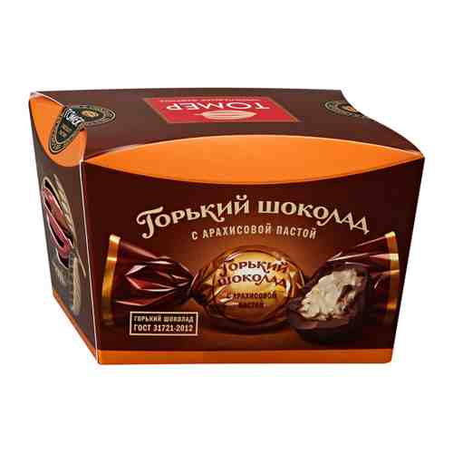 Конфеты ТОМЕР Горький шоколад с арахисовой пастой 150 г арт. 3481474