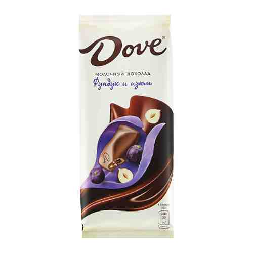 Шоколад Dove молочный с фундуком и изюмом 90 г арт. 3391866