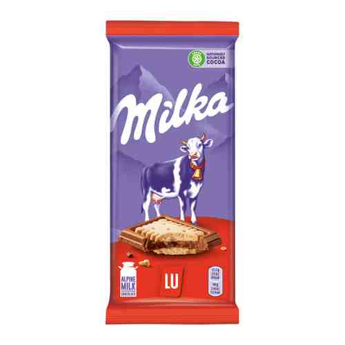 Шоколад Milka молочный с печеньем LU 87 г арт. 3291733