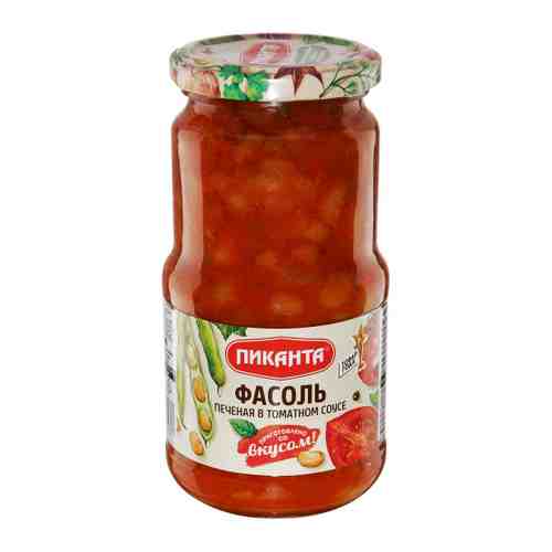 Фасоль Пиканта печеная в томатном соусе 530 г арт. 3091376
