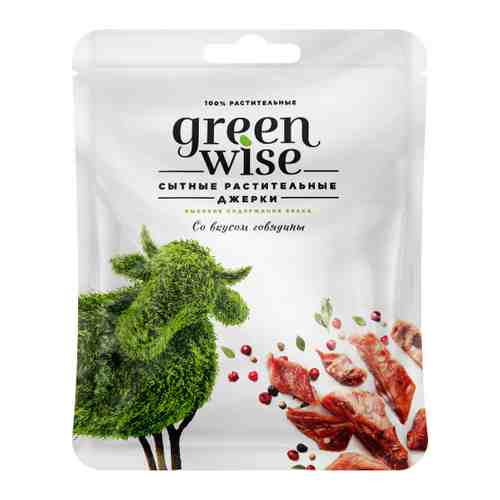Джерки растительные Greenwise со вкусом говядины вяленые 36 г арт. 3426311
