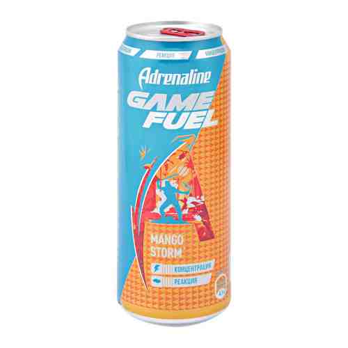 Энергетический напиток Adrenalin Rush Game Fuel Манго газированный 0.45 л арт. 3455247