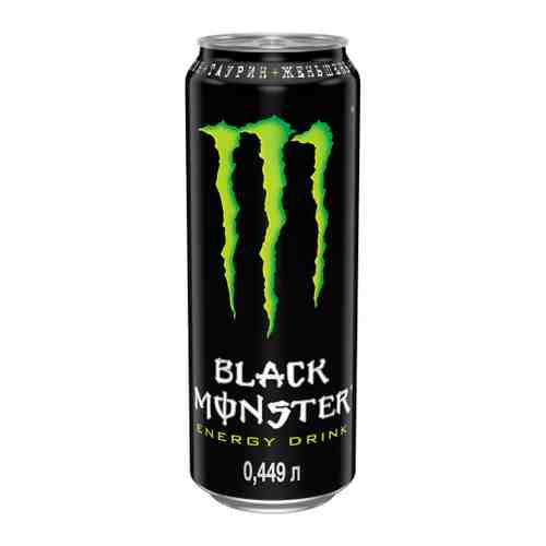 Энергетический напиток Black Monster Energy газированный 0.45 л арт. 3402341