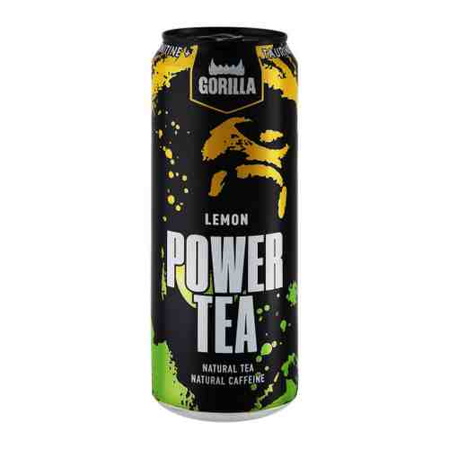 Энергетический напиток Gorilla Power Tea Lemon газированный 0.45 л арт. 3470053