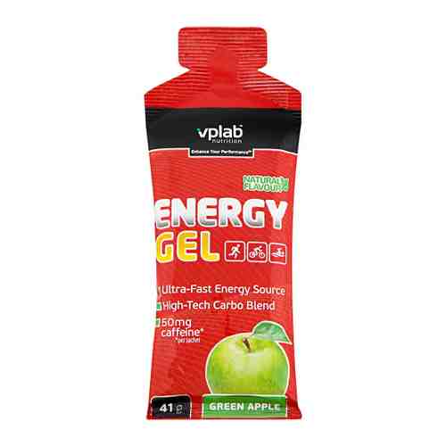 Энергетик VPLab Energy Gel кофеин зеленое яблоко 41 г арт. 3267762