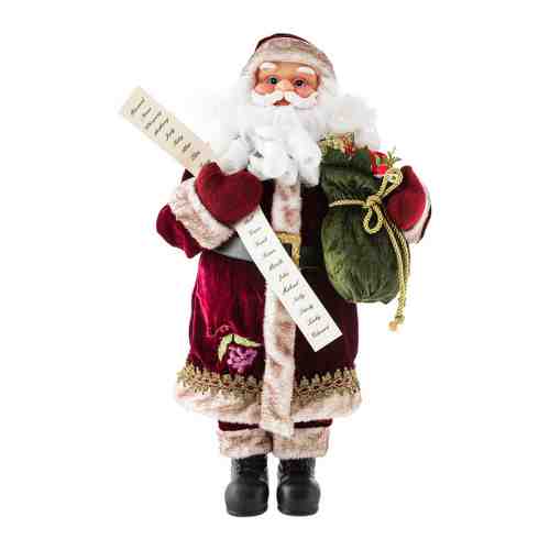 Фигурка новогодняя Magic Time Санта-Клаус в бордовом костюме 28.5x19.5x61 см арт. 3498577