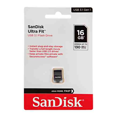 Флеш-накопитель Sandisk CZ43 Ultra Fitt USB 3.1 16GB арт. 3391671