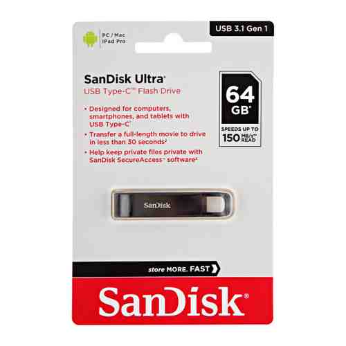 Флеш-накопитель Sandisk Sandisk Ultra USB Type-C Flash Drive 64GB арт. 3461713