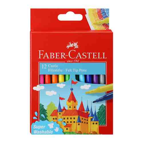 Фломастеры Faber-Castell Замок смываемые 12 цветов арт. 3510976