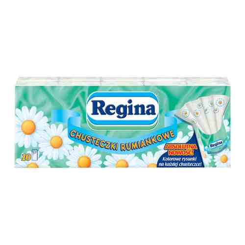 Платочки бумажные Regina Ромашка 4-слойные 10 штук арт. 3493532