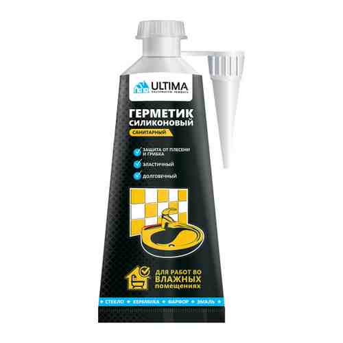 Герметик Ultima силиконовый санитарный белый 80 мл арт. 3502615