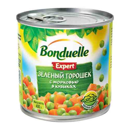 Горошек Bonduelle зеленый с морковью в кубиках 400 г арт. 3347803