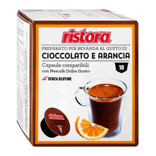 Горячий шоколад Ristora Dolce Gusto с ароматом апельсина 10 капсул по 18 г арт. 3440239