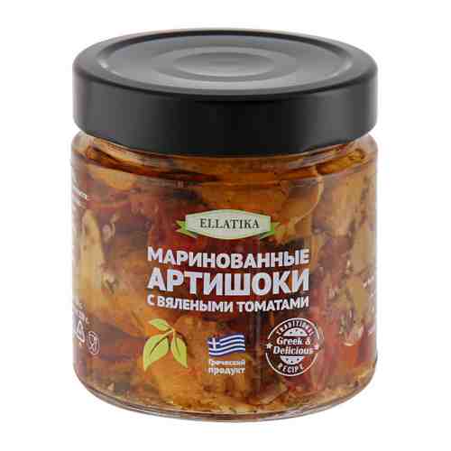 Артишоки Ellatika маринованные в подсолнечном масле с вяленными томатами 220 г арт. 3451362