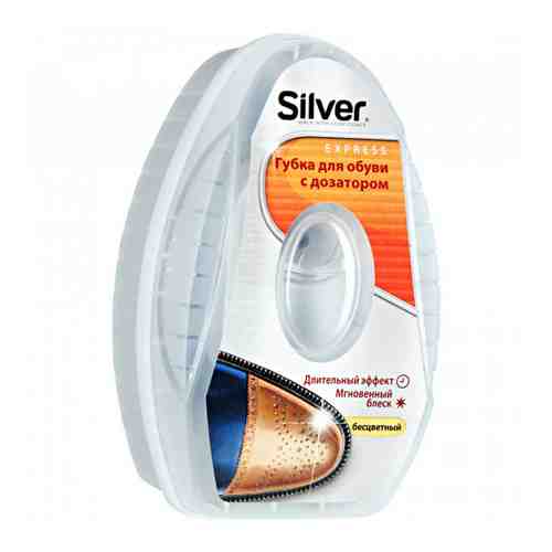 Губка-блеск для обуви Silver антистатик с дозатором силикона бесцветная арт. 3306266
