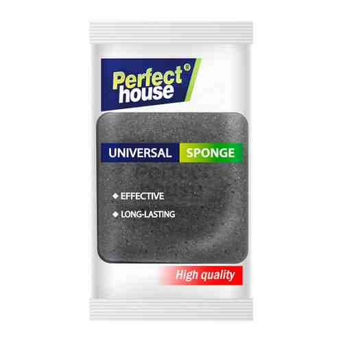 Губка для уборки Universal Sponge Perfect House квадрат черная арт. 3410663