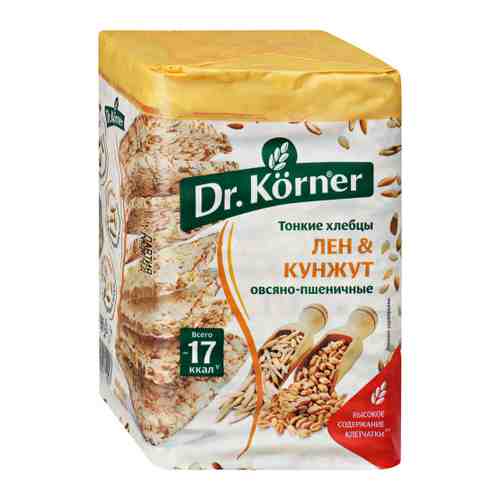 Хлебцы Dr.Korner хрустящие овсяно-пшеничные тонкие со смесью семян 100 г арт. 3252122