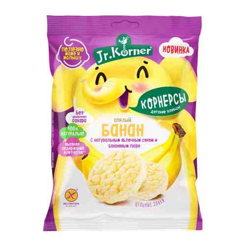 Хлебцы Jr.Korner рисовые хрустящие банан мини 30 г арт. 3398470