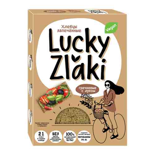 Хлебцы Lucky Zlaki гречневые запеченные с луком 72 г арт. 3417522