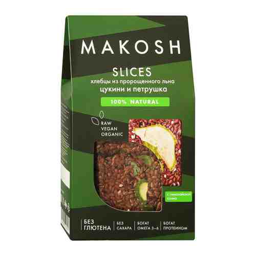 Хлебцы Makosh Slices Цукини и петрушка на основе семян льна 55 г арт. 3429112
