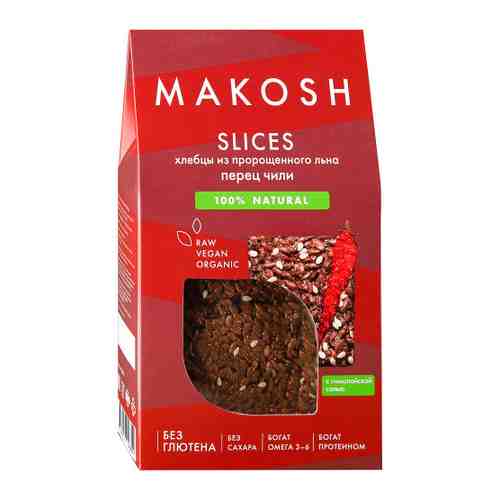 Хлебцы Makosh Slices Перец чили на основе семян льна 55 г арт. 3429122