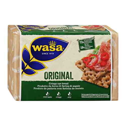 Хлебцы Wasa Original ржаные цельнозерновые 275 г арт. 3398332
